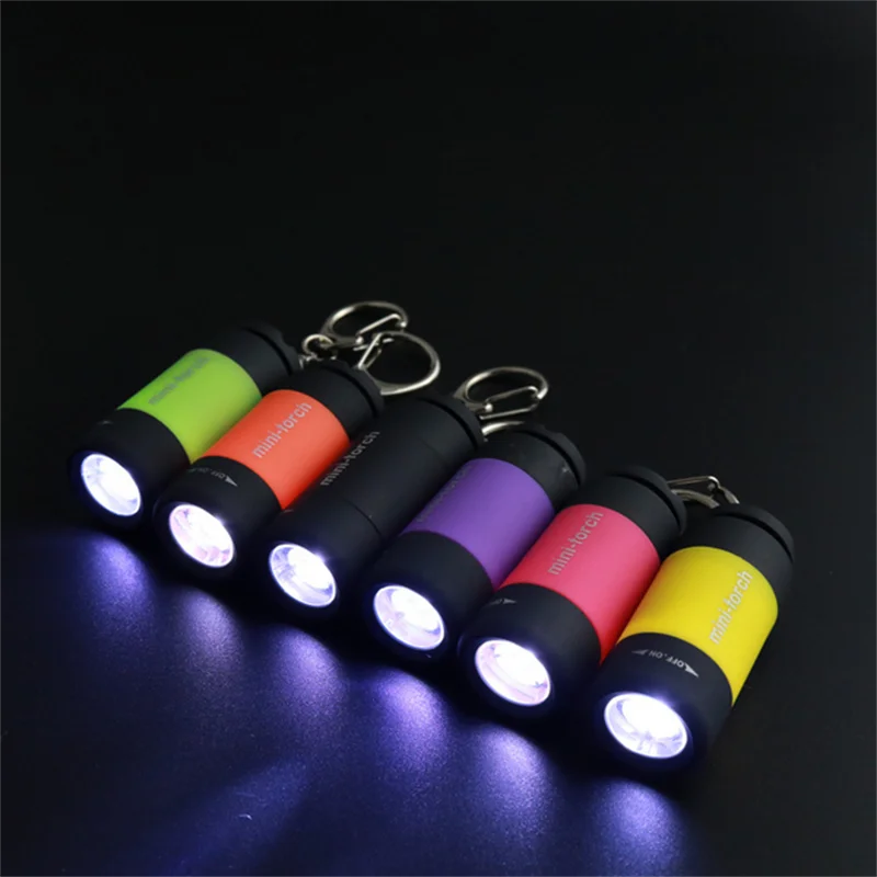 

USB перезаряжаемый 1 шт. мини-светодиодный сильный свет карманный брелок-фонарик уличный водонепроницаемый походный мини-фонарик для кемпинга подарок