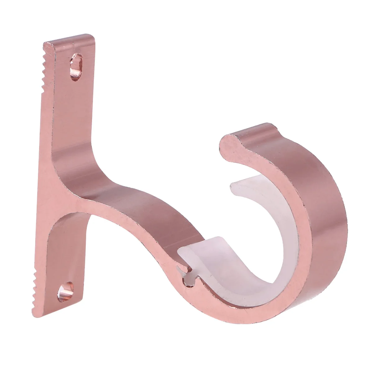 

2 PCS Semicircular Opening Bracket Aluminum Alloy Curtain Wall Mount Fixed Mounting Plate Double Hooks Rod