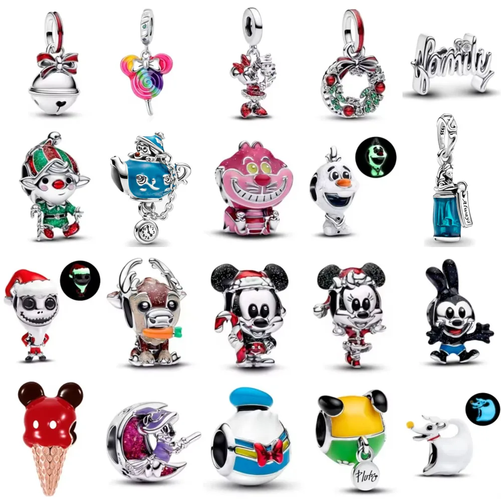 جرس عيد الميلاد 925 الفضة الاسترليني الأسرة Diy بها بنفسك الخرزة سحر الأوروبي صالح DIY S925 سوار قلادة هدية حفلة