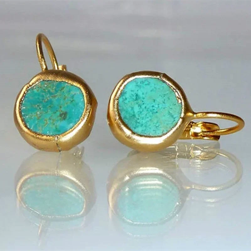 Boho Unique  Earrings For Women Handmade  Ancient Design Natural Drop Hook Earrings Mother Day Gift image 3
