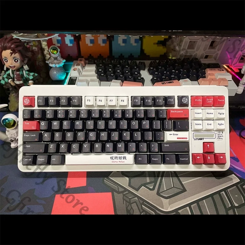 

Jujutsu Kaisen Satoru Gojo Theme Transparent Keycap Anime Cosplay Cartoon Keycaps PBT Materia Computer Ornaments Christmas Gift