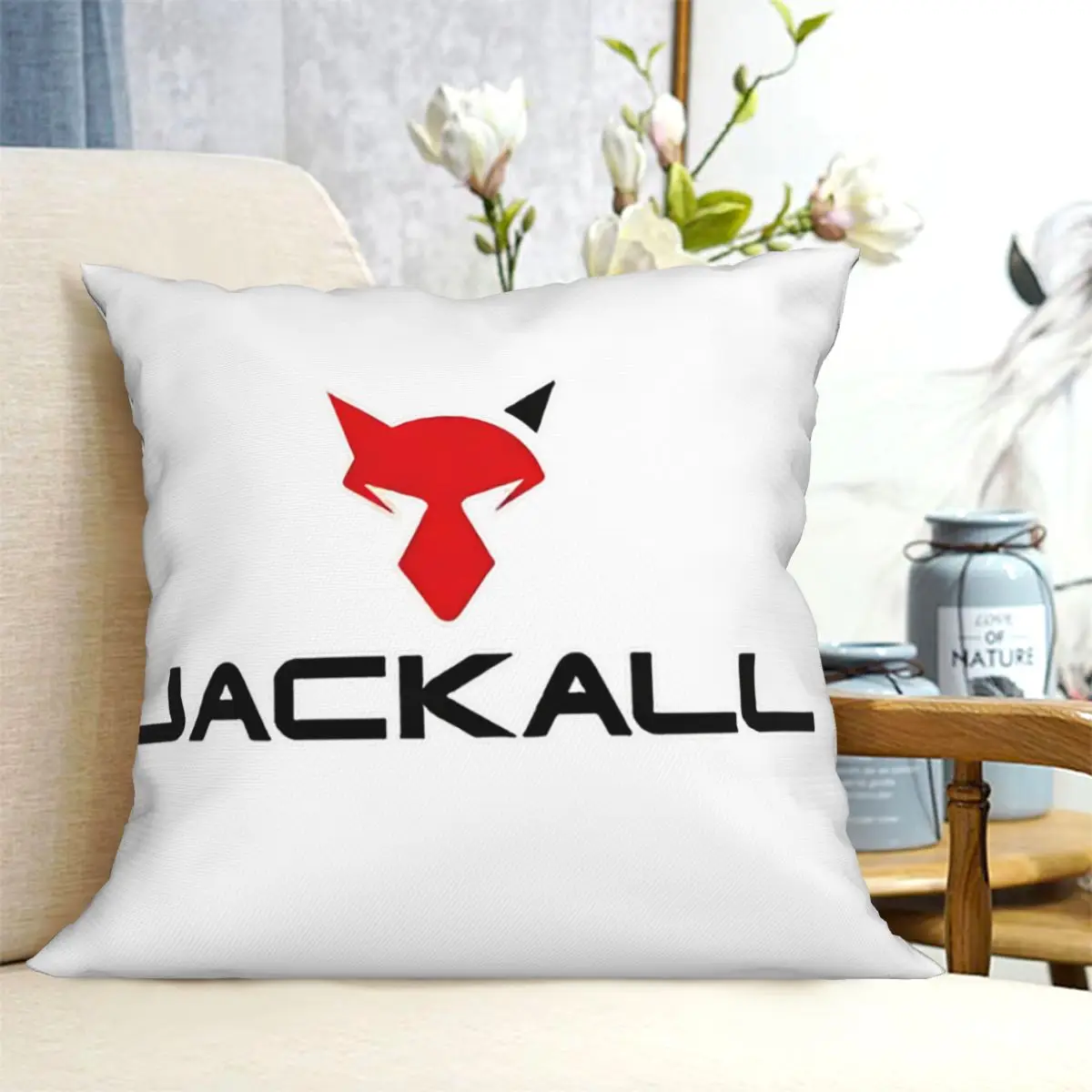 Jackall Lures Logo Pillowcase For Sofa Soft Cushion Cover Decoration Vintage Ghost Christmas Pillowcase