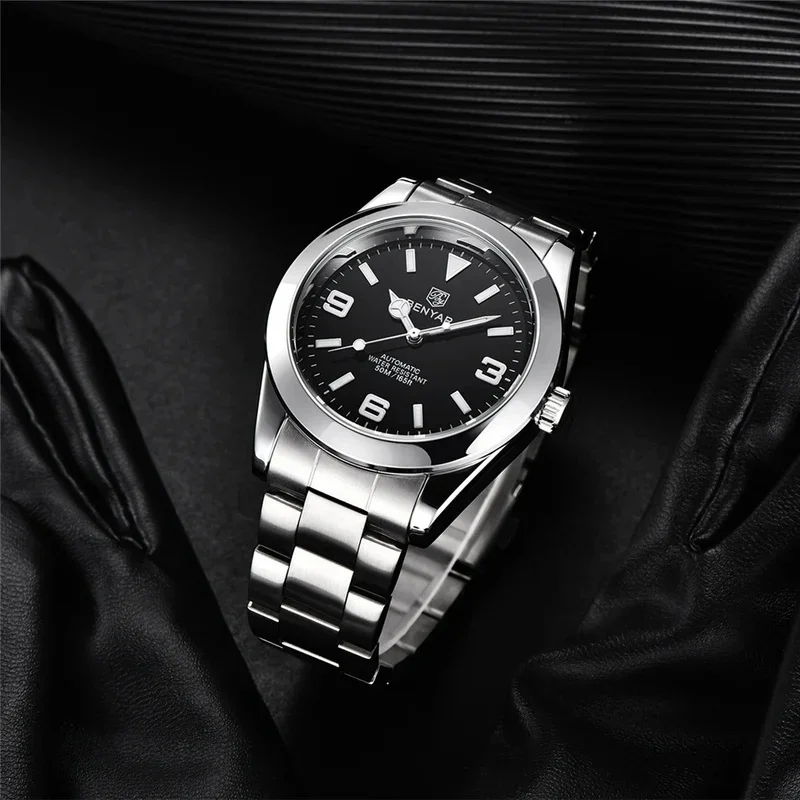2026 BENYAR BY-5177 Men's Automatic Mechanical Watch, Luxury Business & Sport Wristwatch, 50M Water Resistant, Ideal Gift for Me