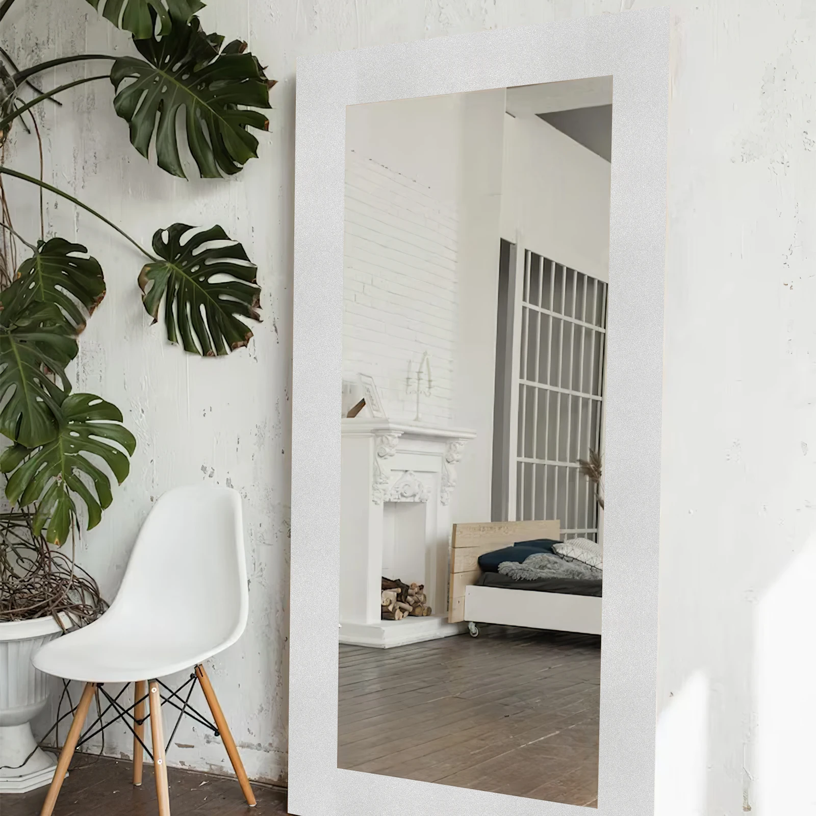 Bingkai Buletin Dekoratif Perak 13CMx5M untuk Wallpaper Glitter, Dekorasi Kamar Mandi dan Rumah, Perekat Tempel