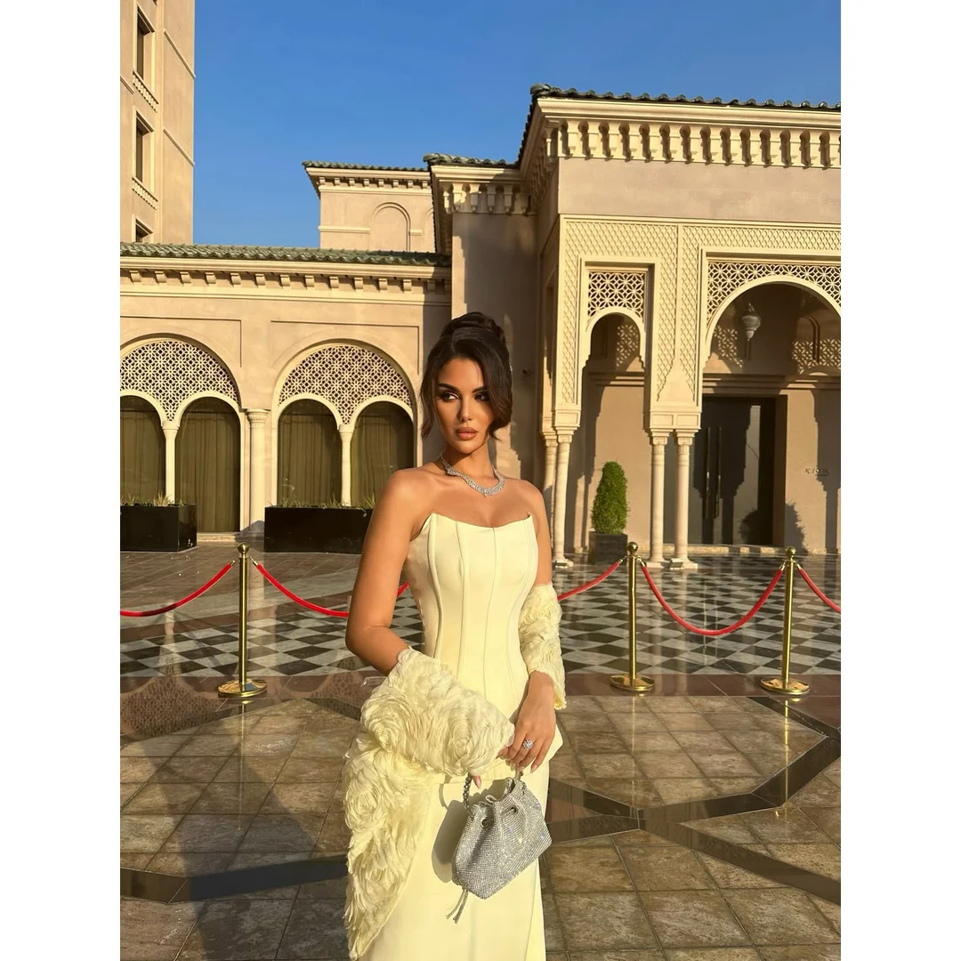 Yellow Evening Dresses for Special Occasions Line A Woman Party Dresses Customized Off the Shoulders Prom Dress Shawl Ball Gowns