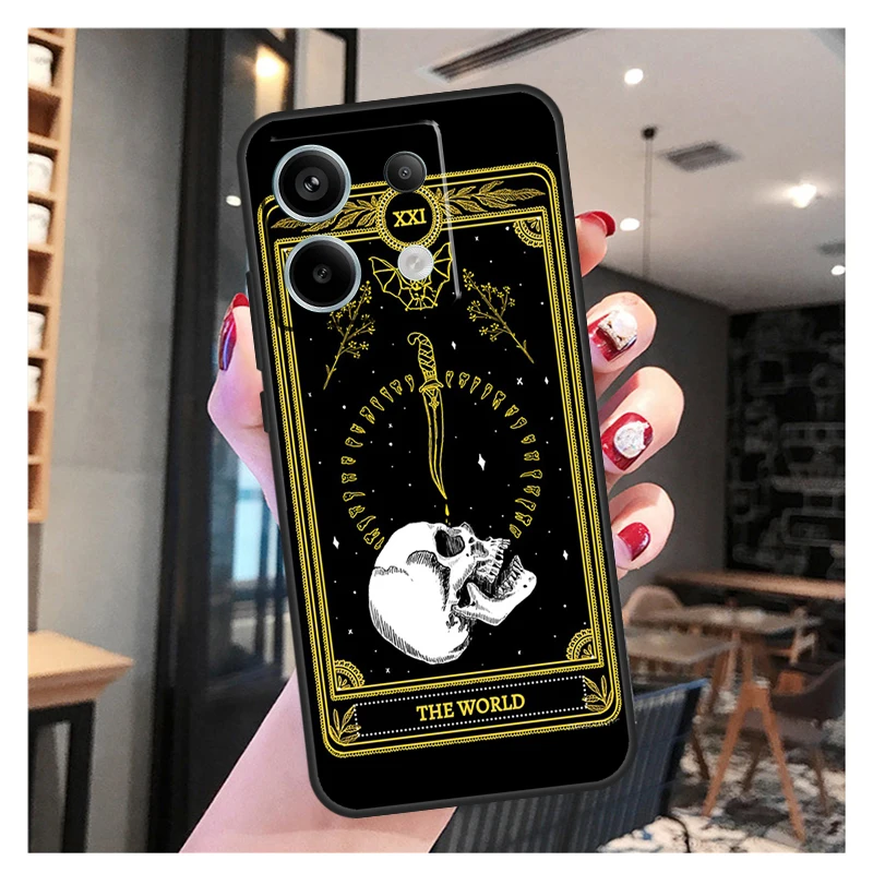 Death Tarot Case For Xiaomi Redmi Note 11 9 10 12 13 Pro Plus 12S 11S 10S 9S Redmi 12 10C 12C 13C Cover