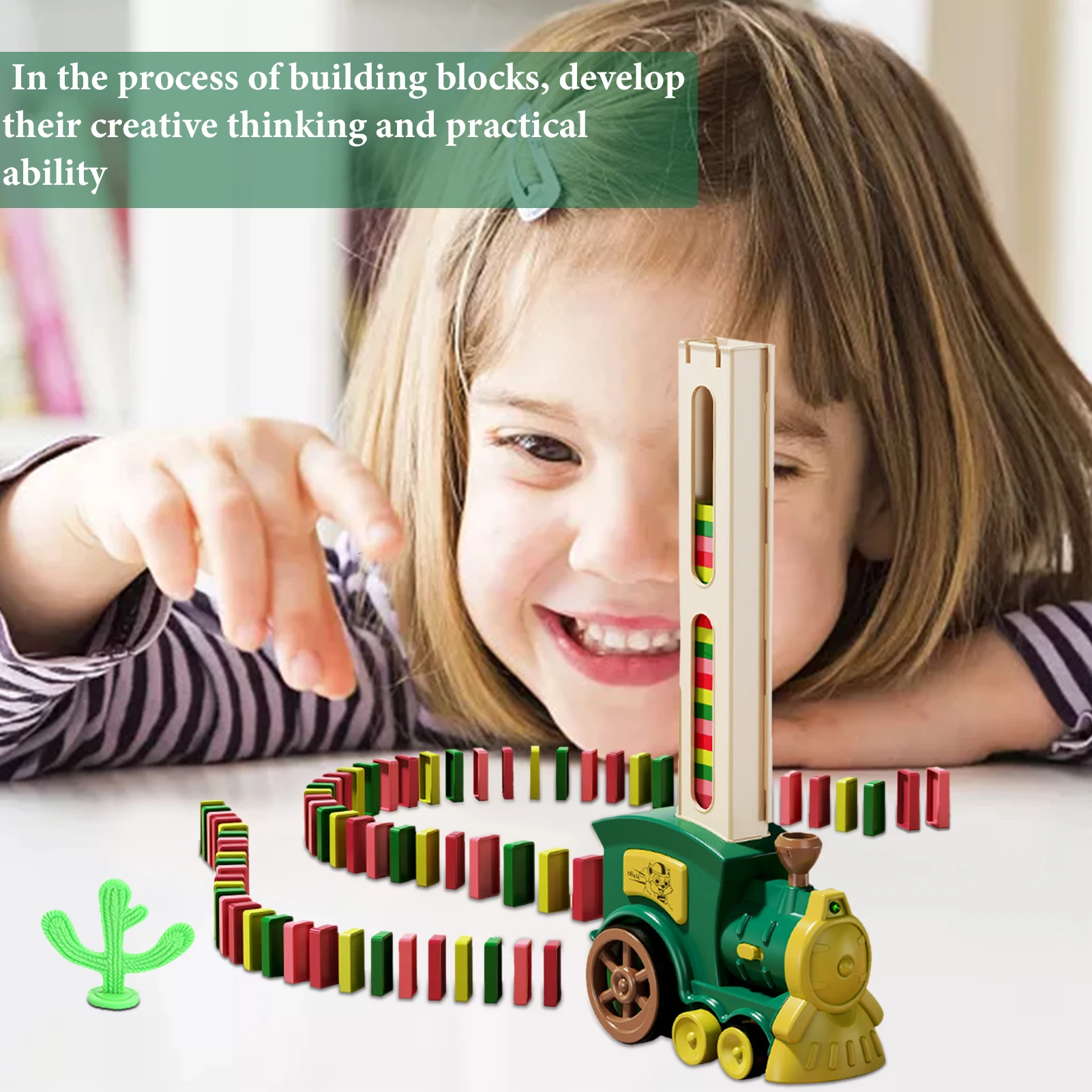 Kids Domino Blocks Toy Building and Stacking Toys for Children Boys Girls Aged 3-8 SAL99