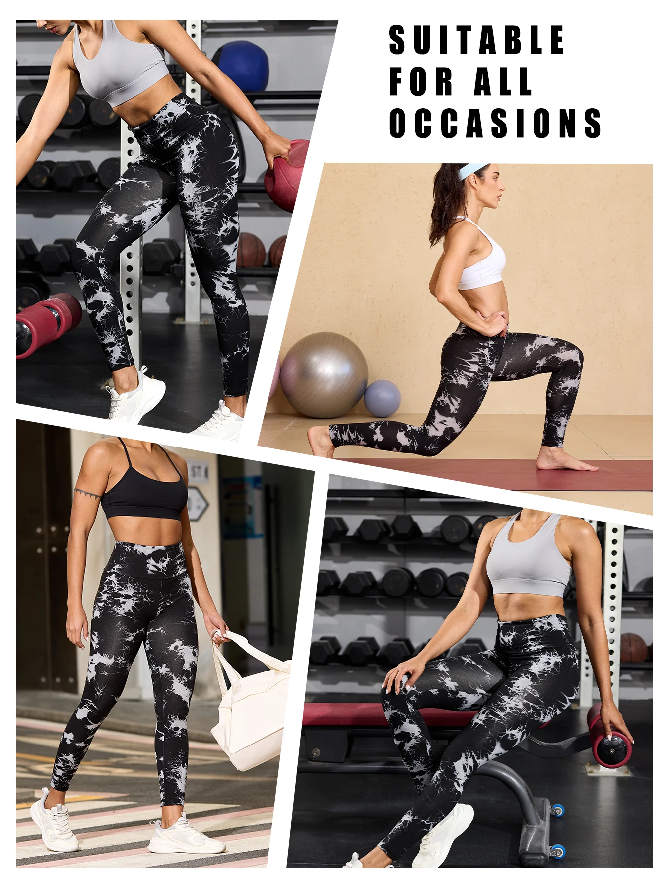 여성용 슈퍼 소프트 하이웨이스트 타이다이 레깅스, 요가 러닝 짐 운동 피트니스를 위한 푸쉬업 디자인 원단