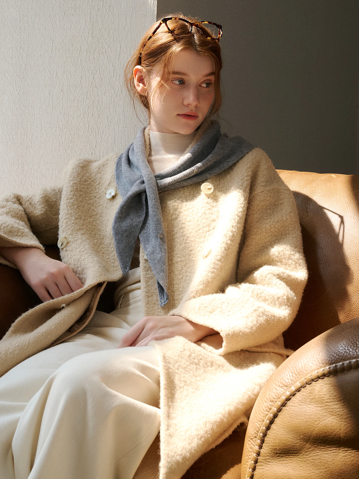 

Шерстяное пальто Digbu's Secret: повседневное, свободного кроя, с винтажным воротником, оверсайз, стройнящее, для молодых женщин