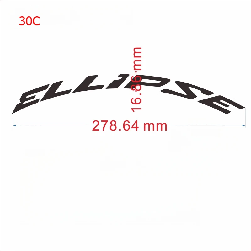 Road Bike ELLIPSE Wheel Set Stickers Bike Rim Decals Cycling Waterproof Decoration Film Bicycle Accessories 700C Rim Size