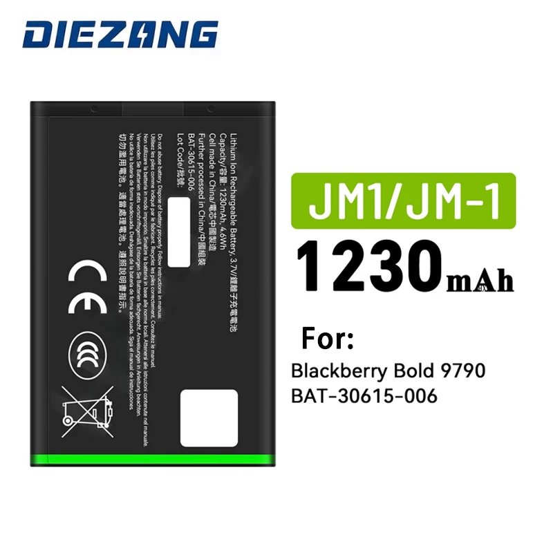 J-M1 for BlackBerry Bold 9790 /BAT-30615-006 Mobile Phone Battery High Quality High Capacity Battery Replacement Bateria