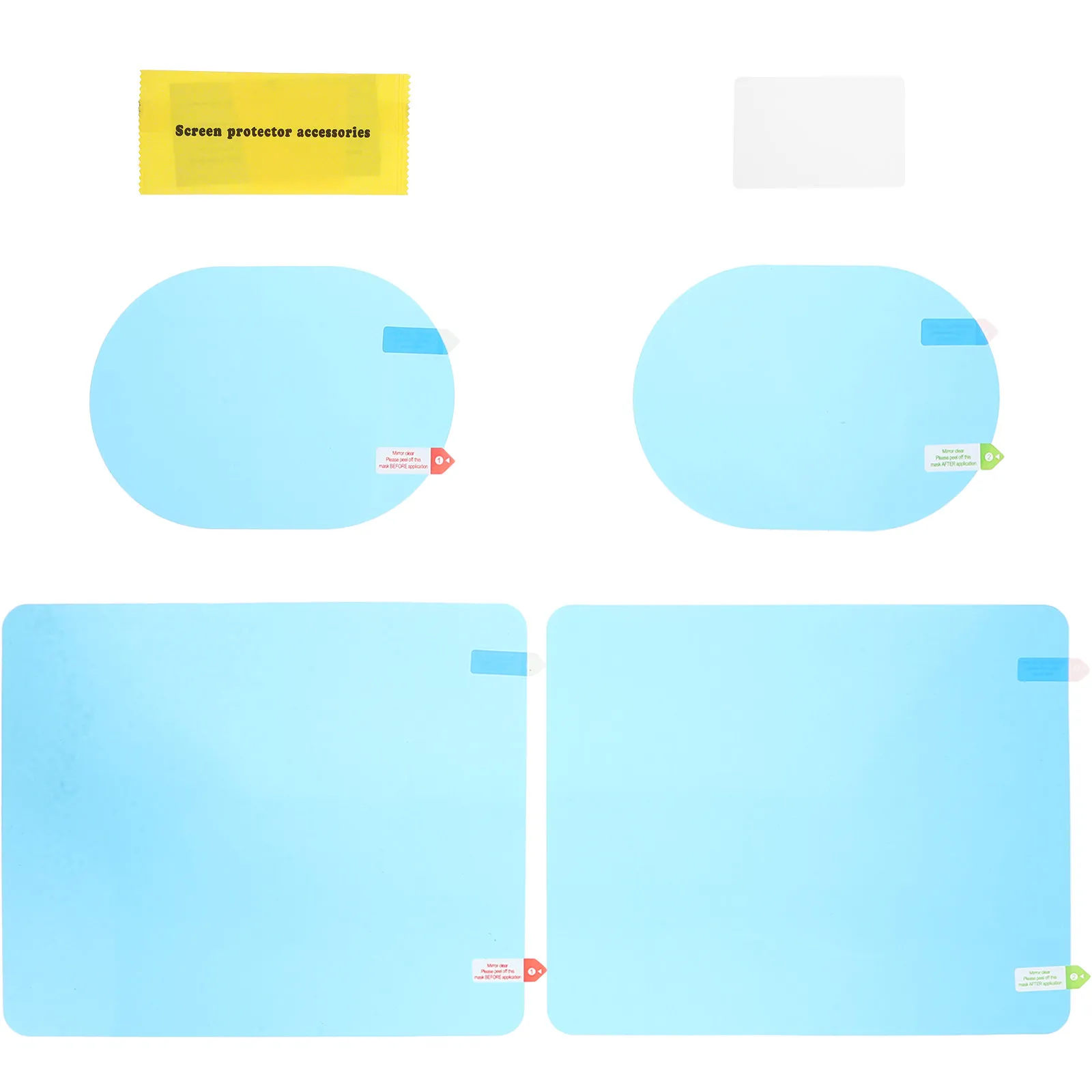 

4Pcs Auto Rearview Mirror Film Side Mirror Anti-Splash Anti-Fog Film for Cars Suvs Trucks Motorcycles Safe Driving in Wet