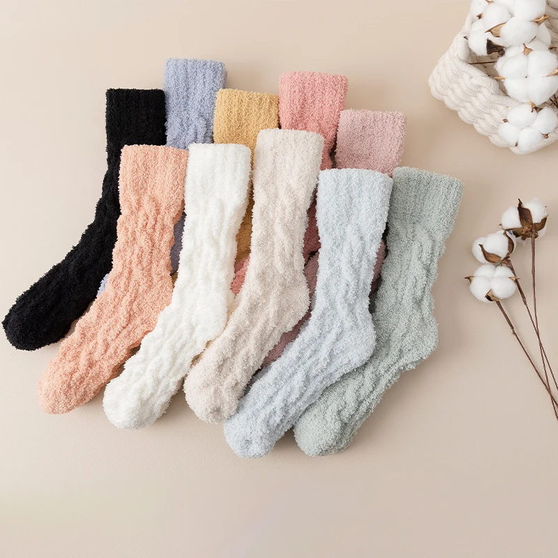 Damen Fuzzy Socken Slipper Winter flauschige bequeme gemütliche Socken Kabine warme Home Socken