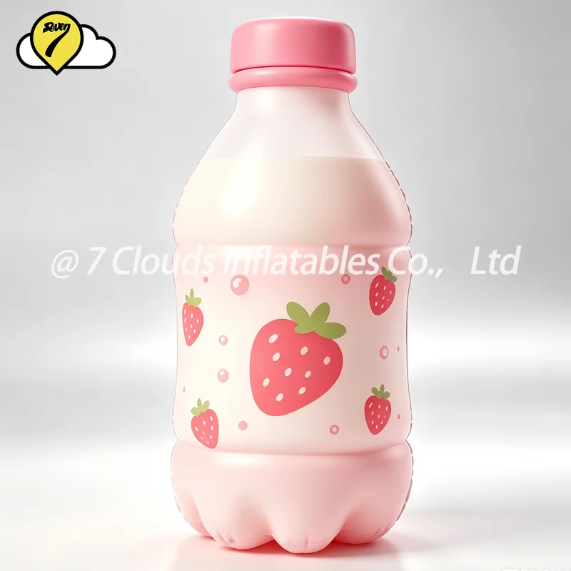 Customized logo Inflatable Drink Bottle Cans Cube Juice Beverage Bottle Inflatable Decoration Model with Blower and Led