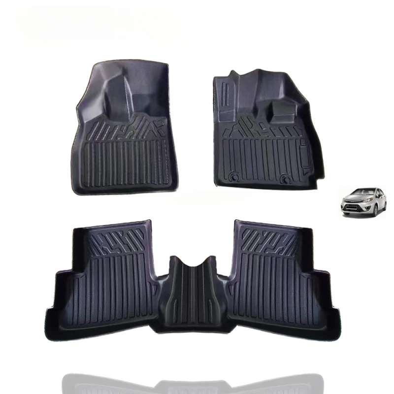 High Quality Premium TPE Non-Slip Car Floor Mats 3D Scanning Technology Plaid Pattern All Weather 2016-2025