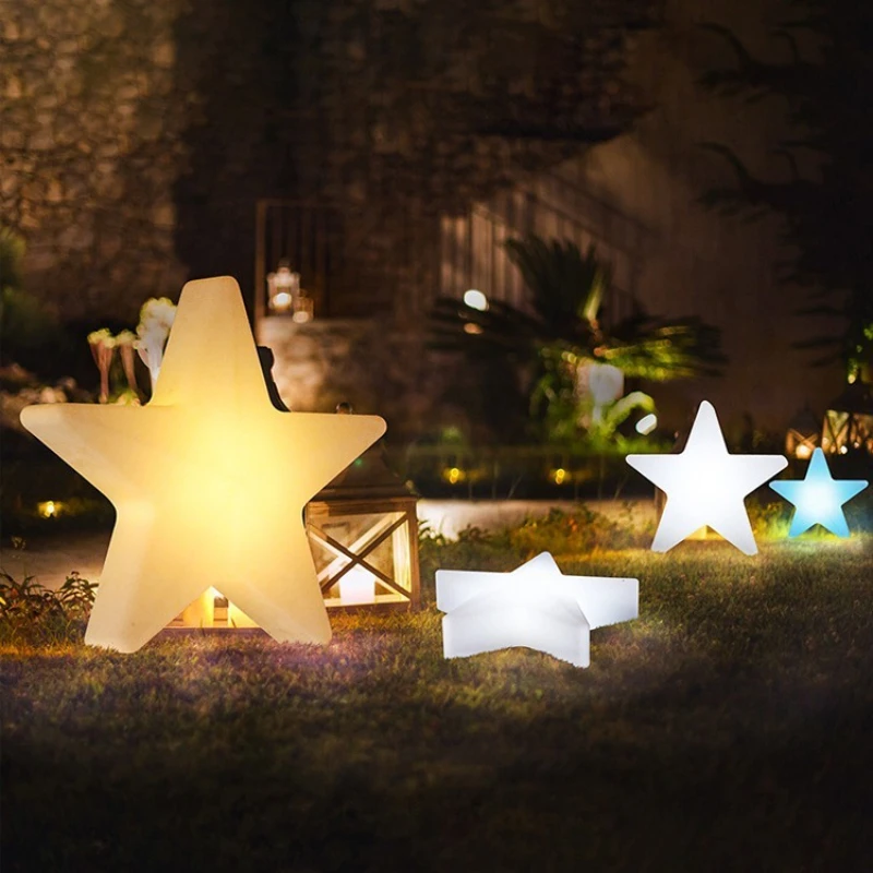 

Glowing star pentagram outdoor waterproof courtyard wedding stage handheld star decorative lamp indoor Internet celebrity