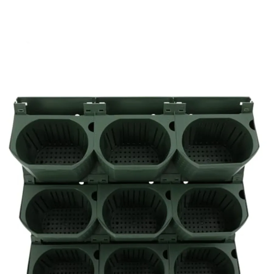 36-Slot Self-Watering Wall Planter For Indoor/Outdoor Use, Military Green Pp Plastic, 12-Piece Set With Built-In 10.56 Fl Oz Re view 5