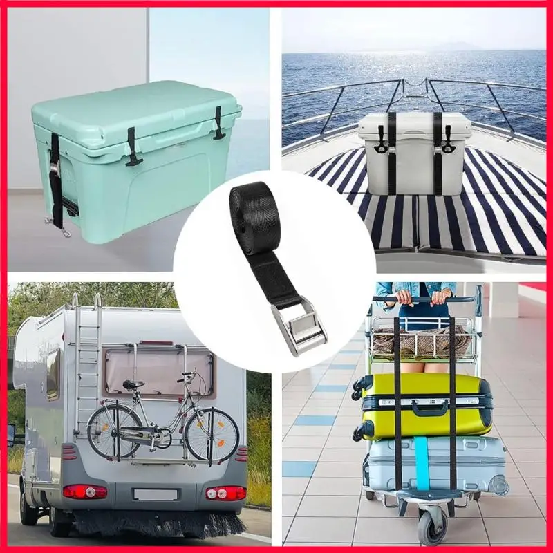 XX9B Marine Storage Hold Down Hardware for Battery Case, 25 mm x 122 with Latching Bands and Metal Anchors for Chest Travel