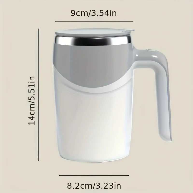 Smart Self-Stirring Stainless Steel Coffee Mug - Perfect Temperature Every Time!