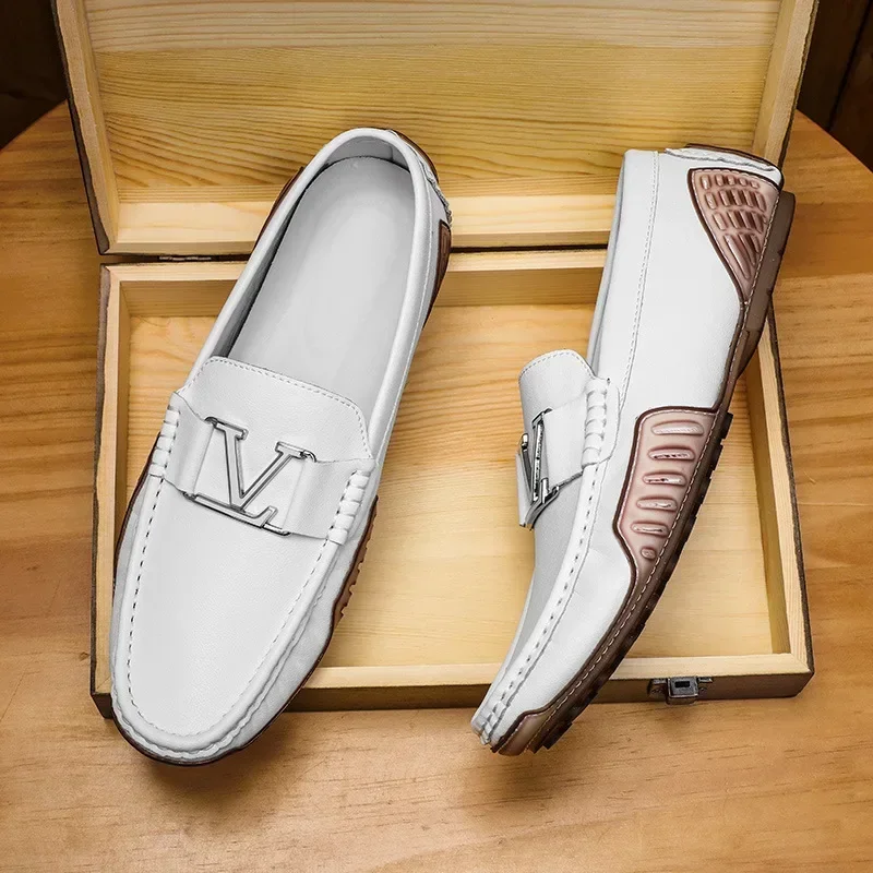 

Luxury Moccasins High Quality Flat Flats Designer Man Male Men Shoes Flats Driving Shoes for Men Mens Leather Shoes Loafers
