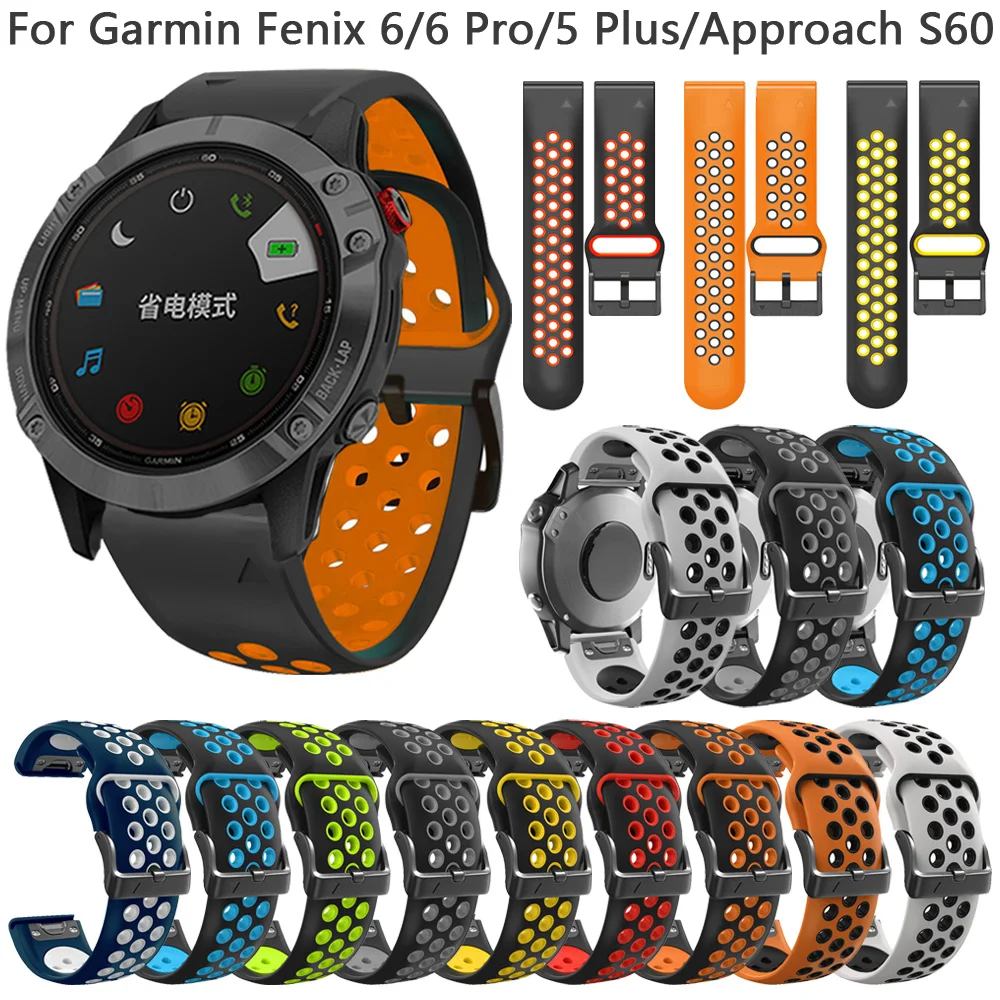 22mm Silicone Straps For Garmin Fenix 6 6 Pro 5 Plus Quatix 5 Quick Release Strap Forerunner 945 935 Smart Watch Band Bracelet