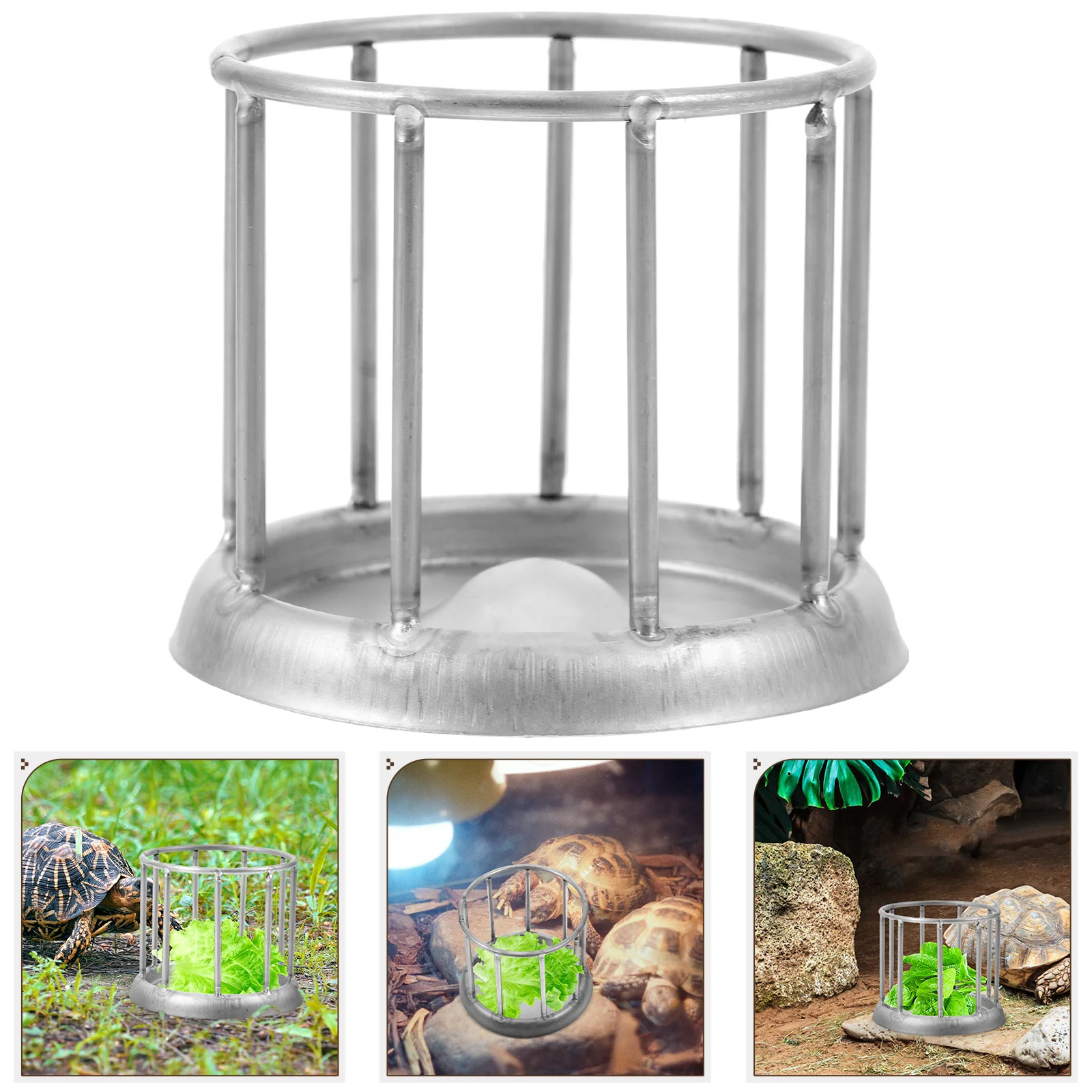 

Stainless Steel Reptile Feeding Dish Non-Spill Tortoise Food Water Bowl For Lizards Snakes Turtles Pet Supply Terrarium