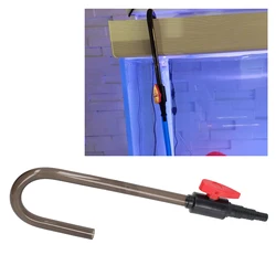 Fish Water Filler Pipe Aquarium Water Filler Tube Wall Mounted Automatic Top Off Water Refiller Pipe for 3/8 1/2 3/4 Hose