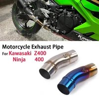 Tubo De Escape para motocicleta, enlace medio para Kawasaki Ninja 400 Z400 Z250 2017-2021, accesorios para sistema De silenciador Tubo De Escape De 51mm