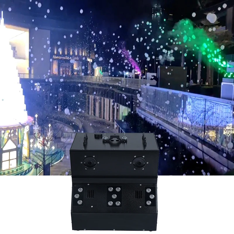 Powerful 2000W RGB LED Smoke Machine Stage Effect Equipment With Fog Bubbles Output Remote DMX512 Control Disco DJ Parties