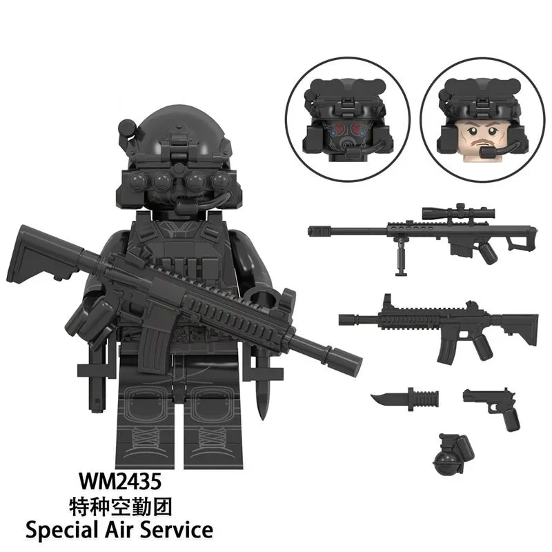 WW2 Military Building Blocks Bricks Special Forces Weapons Soldier KSK Alpha Snow Leopard Navy Seals Dleta Figura Toys Kid Gift