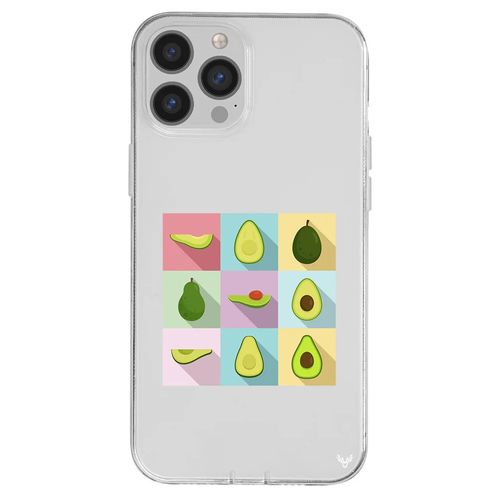 IPHONE 13 PRO MAX TRANSPARENT AVOCADO PHONE CASE