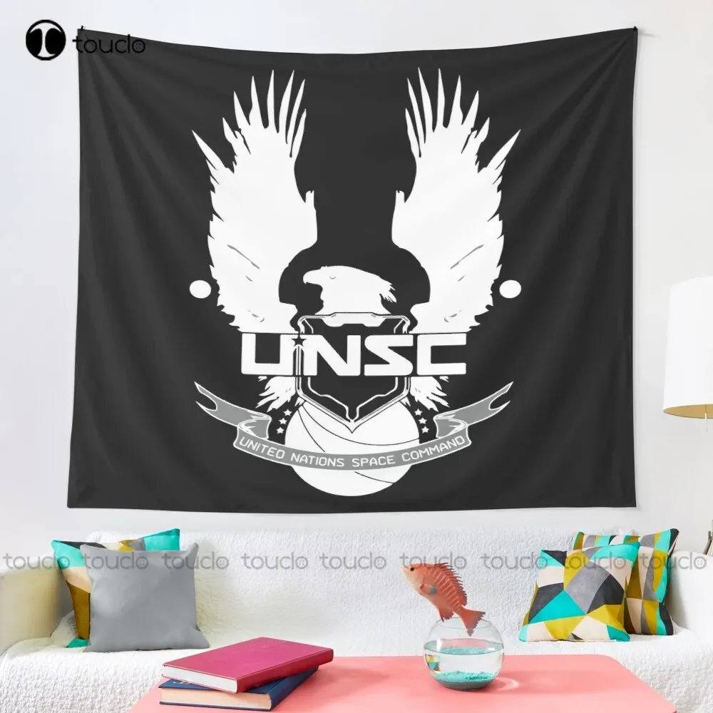 Unsc Logo Graphic T Shirt War Scifi Future Tapestry Movie Tapestry Blanket Tapestry Bedroom Bedspread Decoration Wall Covering