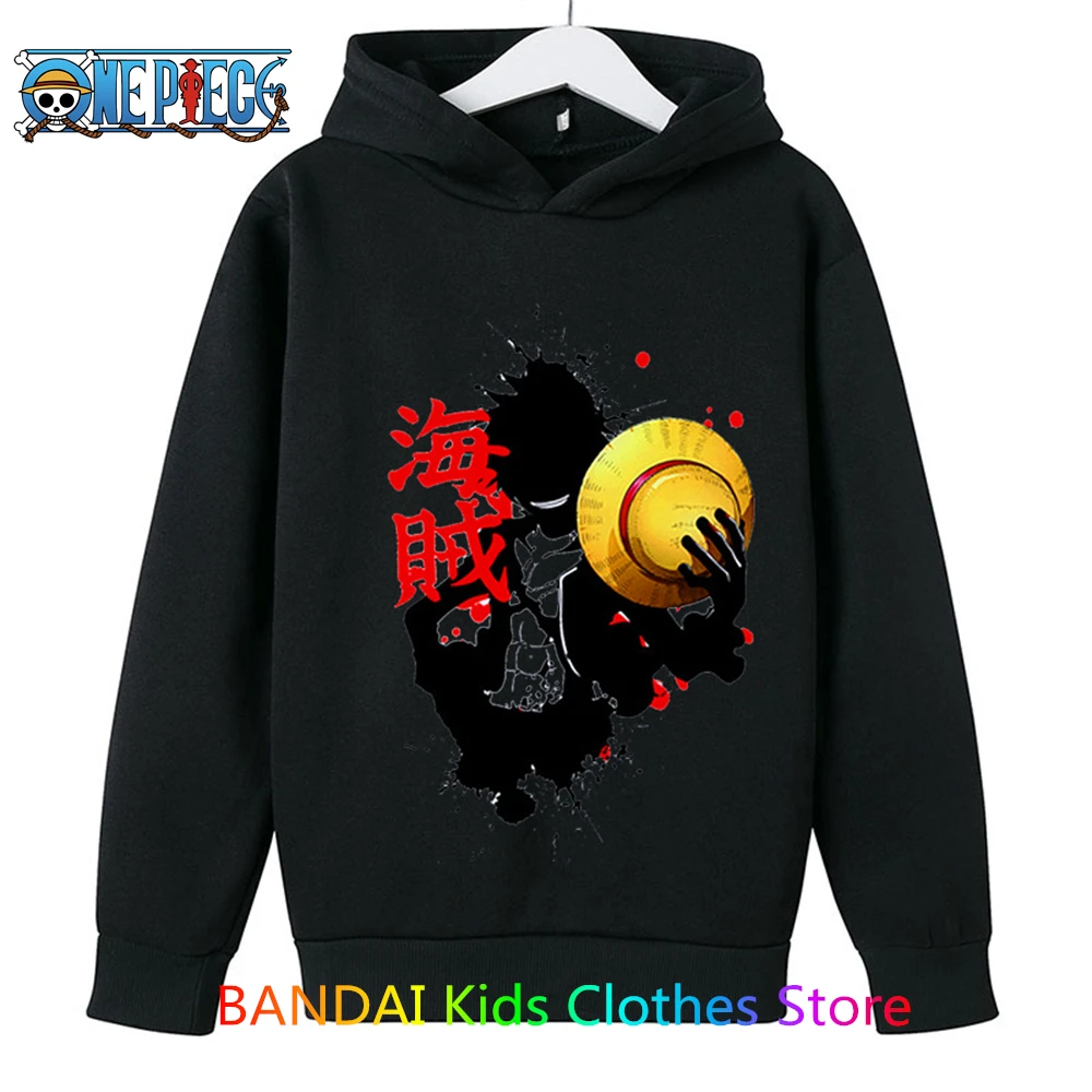 

Anime Luffy One Pieces Hoodie Kids Naruto Sweatshirt Kids Coat Baby Boys Girls Clothing Sudaderas Pullovers Tops Loose