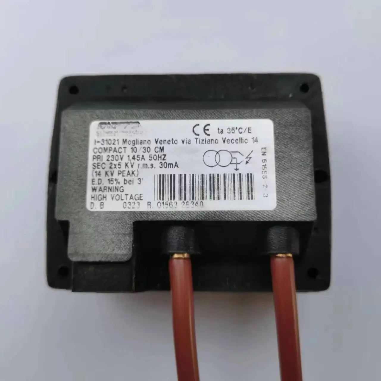 

Трансформатор зажигания, 8 кВ, одноступенчатый, высоковольтный пакет, компактный, 10/20, 10/30 см, аксессуары для горелок, горелки Riello