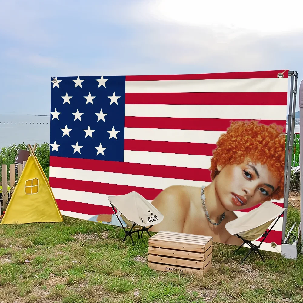 Sänger i-ice Spice Flagge für Picknick Party Camping Banner Outdoor Atmosphäre Tuch – Detail 10