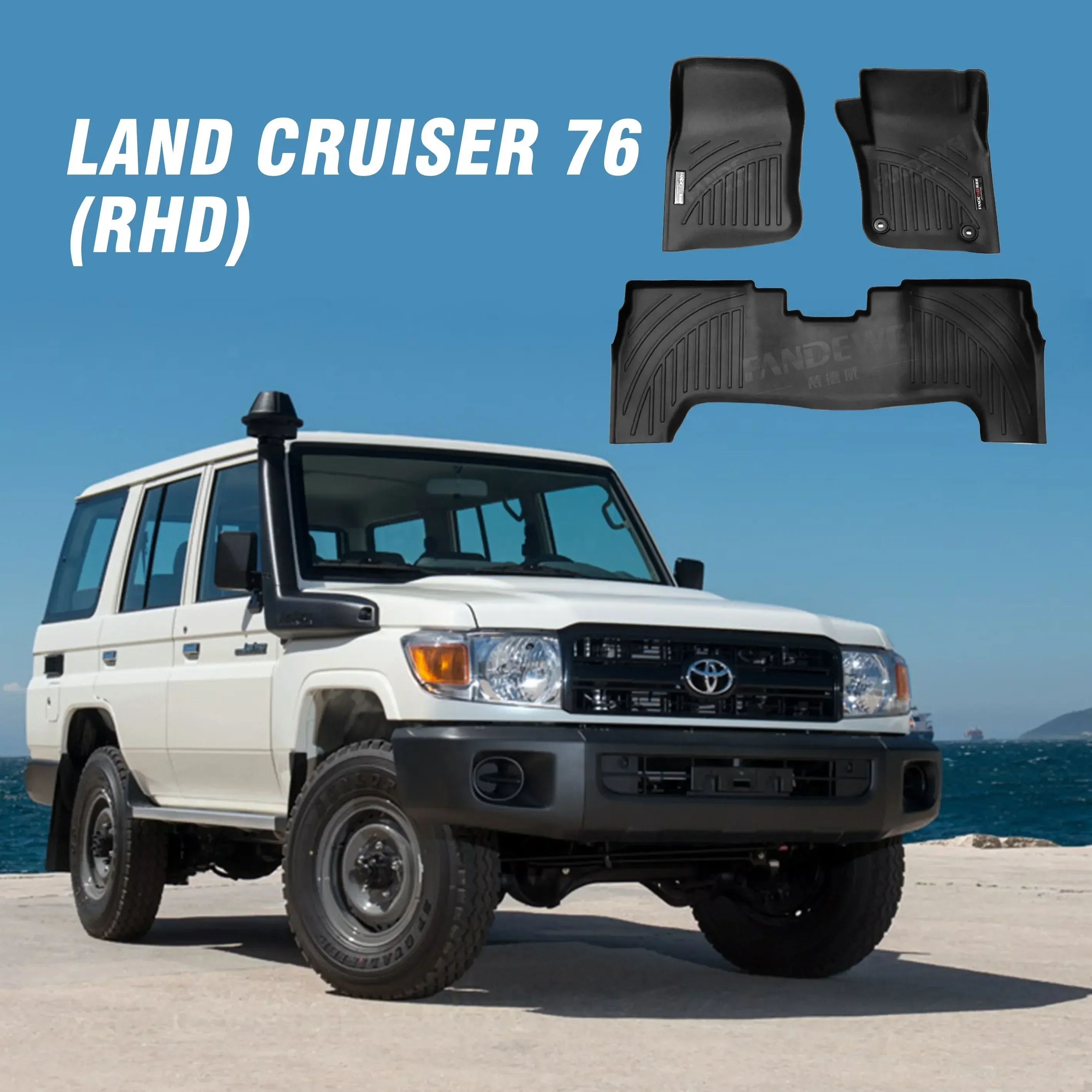 

FANDEWEI, хит продаж, резиновые автомобильные коврики 3D TPV для TOYOTA LC76