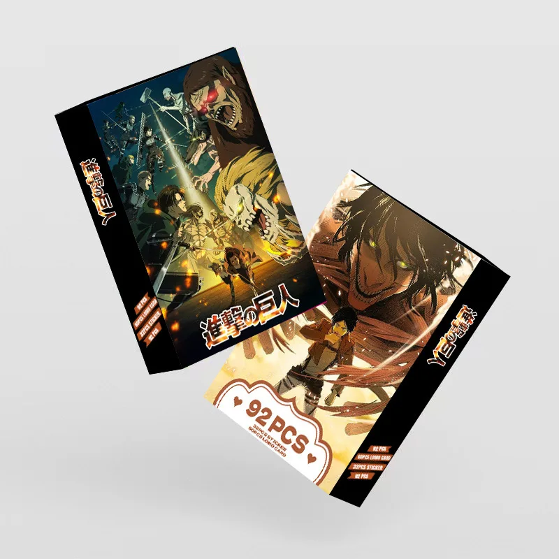 92 Stuks Nieuwe Anime Aanval Op Titan Lomo Kaart Fotokaart Stickers Fotokaarten Voor Fans Collectie Ansichtkaarten Kinderen Speelgoed Cadeau