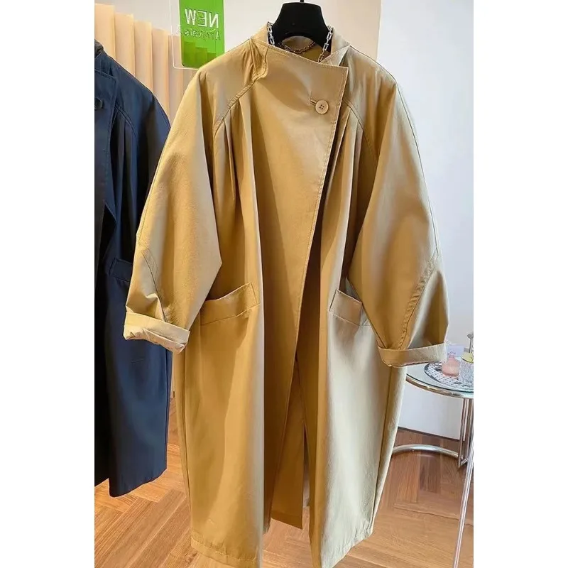 

Temperament Stand-collar Jacket 2025 Spring New Loose Casual Windbreaker Wear
