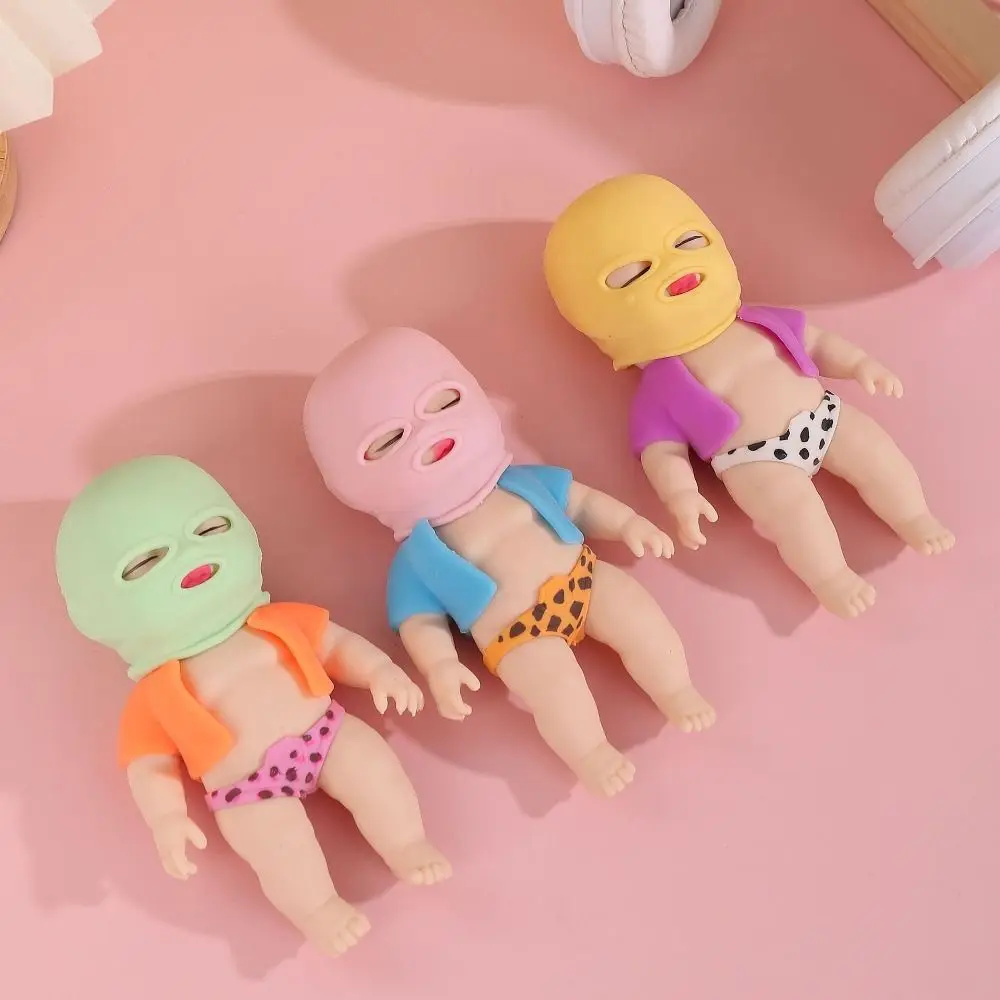 Interessant Zintuiglijk Speelgoed Gemaskerde Pop Knijpspeeltje TPR Fidget Speelgoed Cartoon Fidget Speelgoed Siliconen 3D Pinch Decompressie Speelgoed Kinderen
