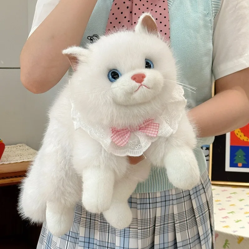 

Simulated Cat Doll Cute Children's Birthday Gift Cat Plush Toy Bedroom Decoration Ornaments