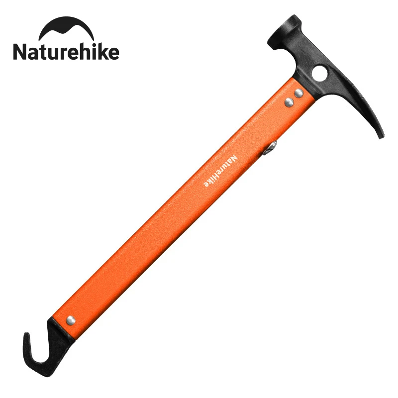 Marteau de camping en alliage d'aluminium Naturehike, marteau multifonctionnel robuste et durable pour tente extérieure, équipement de survie en plein air