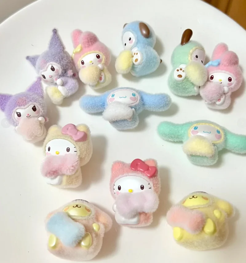 정품 미니 블라인드 백 시리즈 퍼리 리틀 베이비즈 컬렉션 키티 캣 코로모 벨벳 피규어 수집용 장난감