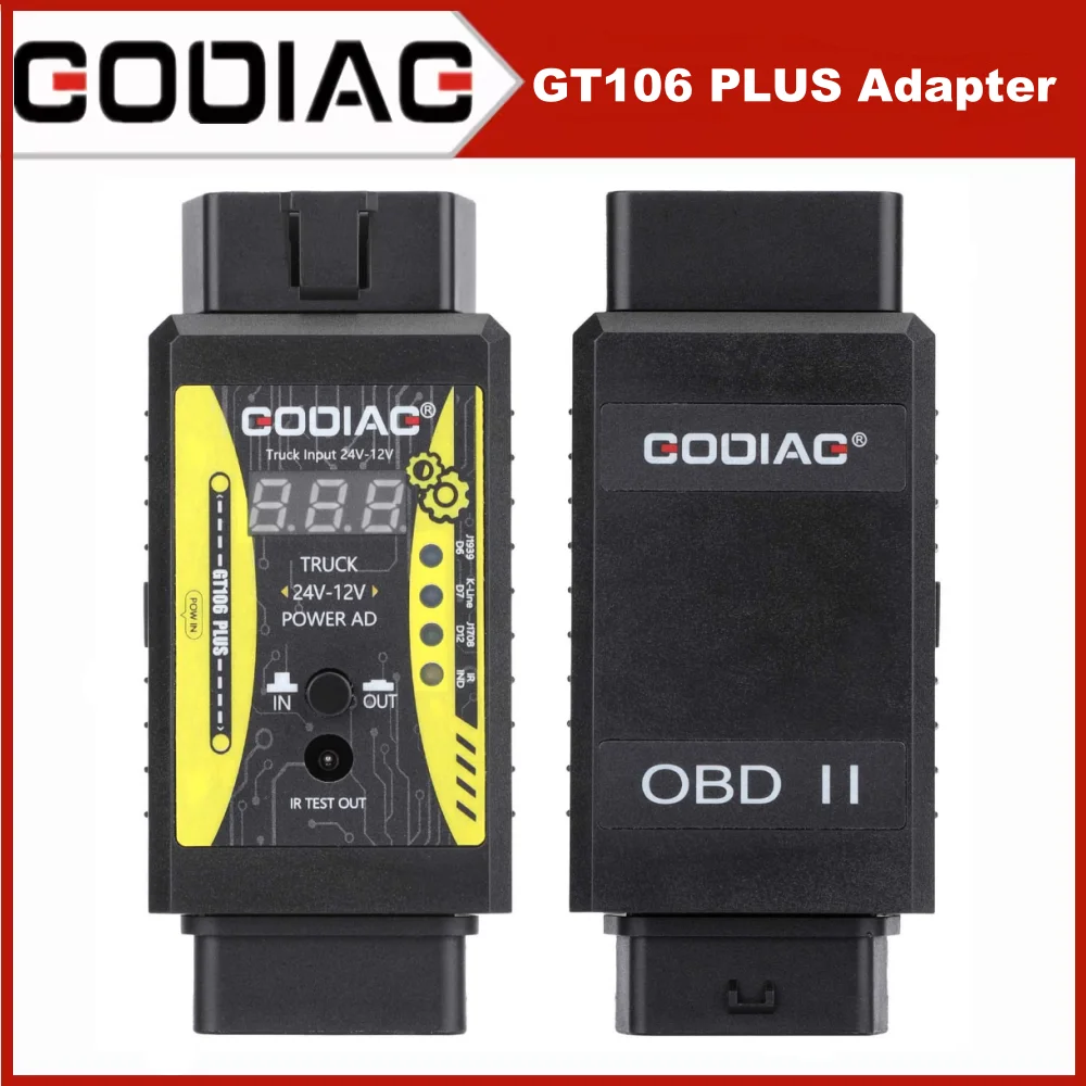 Godiag GT106 Plus 24V to 12V Heavy Duty Truck Adapter for X431 Truck Converter Vehicles Diagnosis Adapter Cable for Easydiag 3.0