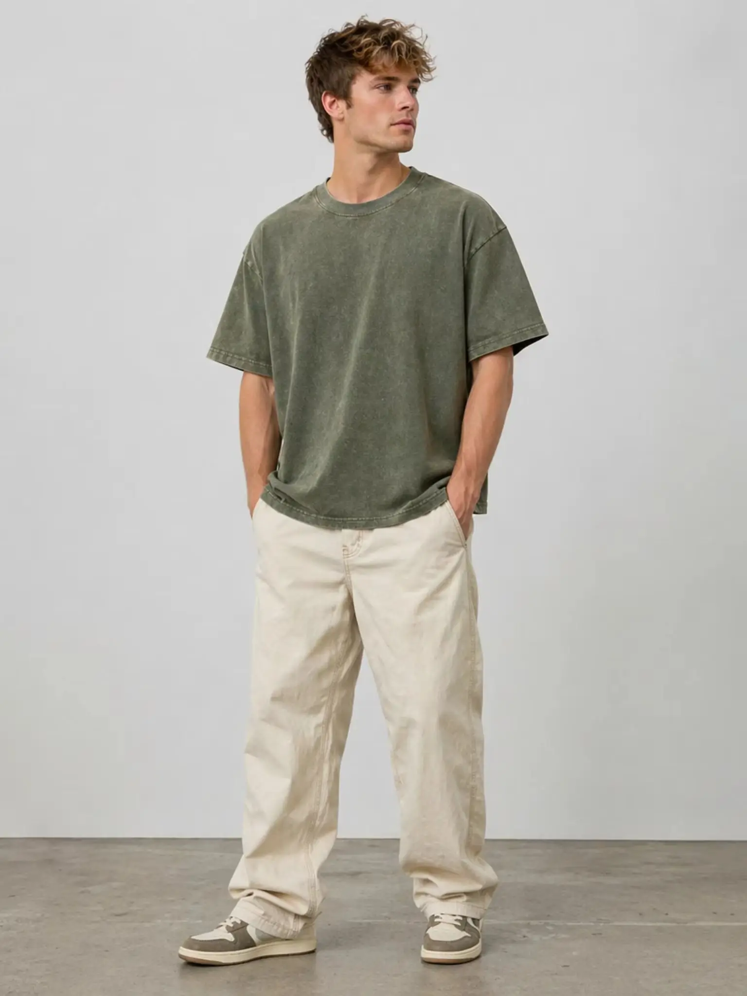 Y2K Acid Washed T Shirt Men 230G Heavy Cotton Vintage Oversized Tee Summer Loose Short Sleeve Harajuku Streetwear Tops Tee