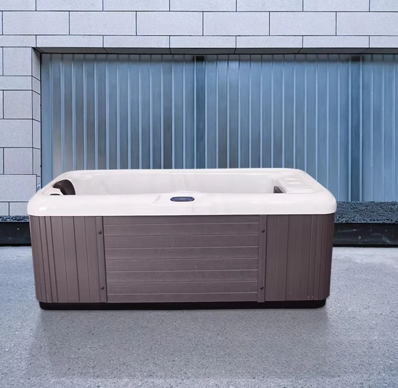 Indoor & Outdoor Freestanding Hydro Massage Whirlpool Spa with  Seat Japanese Style Hot Tub for Villa Bathroom Backyard