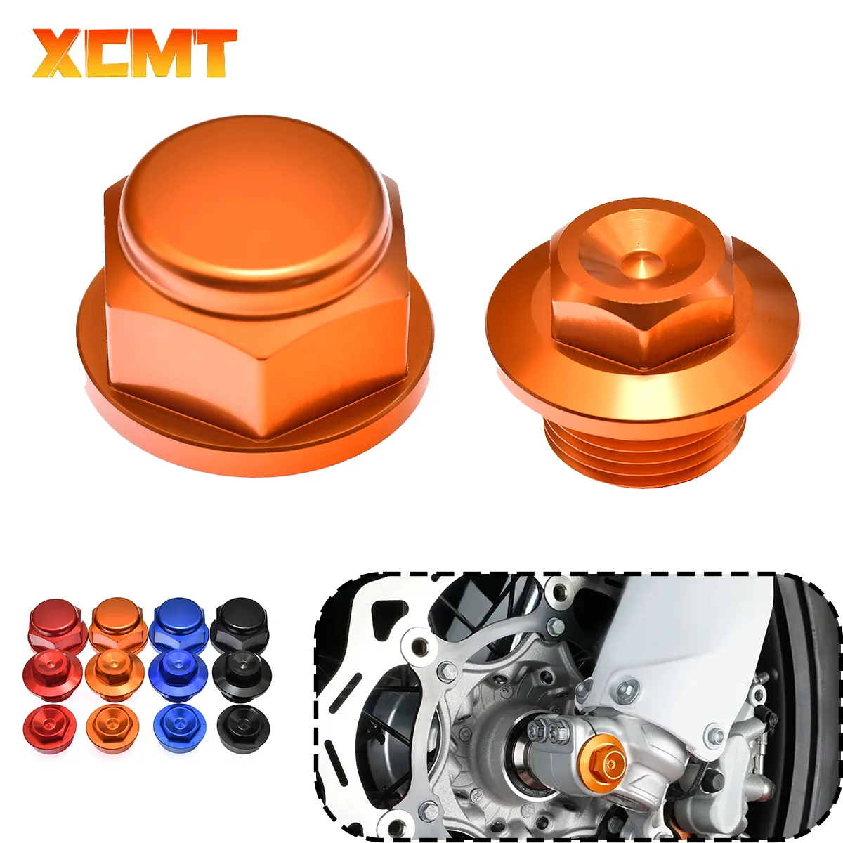 

Motorcycle Lock Front Rear Wheel Axle Caps For KTM EXC SX SX-F XC XC-F Nut Bolt Chain Adjuster Block TE TC TX FE FC FX 125-501