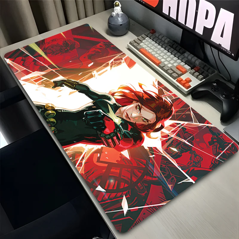 

Marvel Black Widow Mousepad Large Laptop Office Table Mat Keyboard Gaming Anti Slip Mouse Pad PC Gamer Carpet Office Mouse Mats