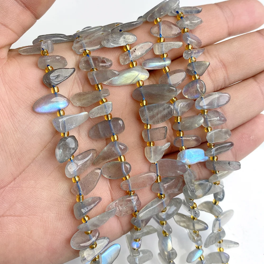 7-16 مللي متر الطبيعية غير النظامية حجر الخرز بلورات الجمشت الأسنان الطويلة الحصى حبة لصنع المجوهرات Habdma القلائد أقراط