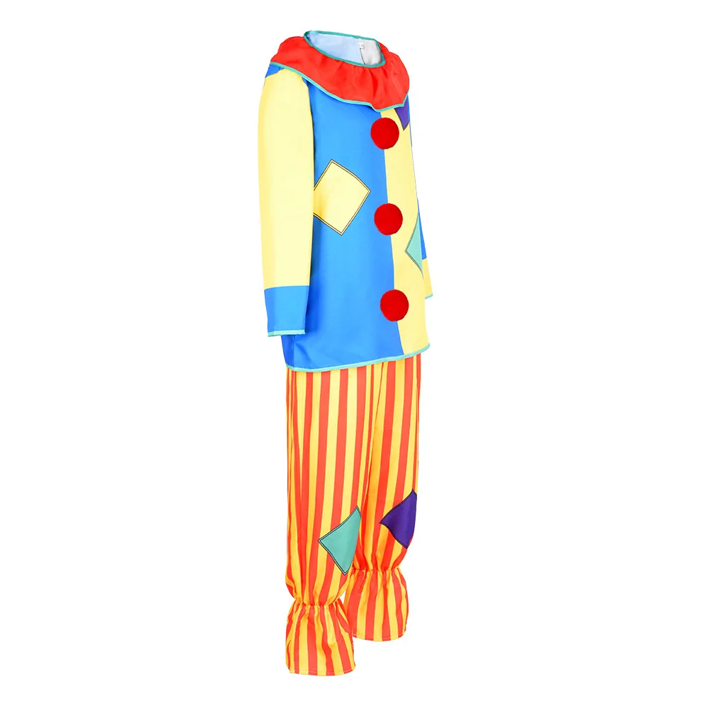 Alterable Clown Joker Circus Clown Costume Top and Pants Cosplay Costume Halloween Masquerade Carnival Party Outfits for Men