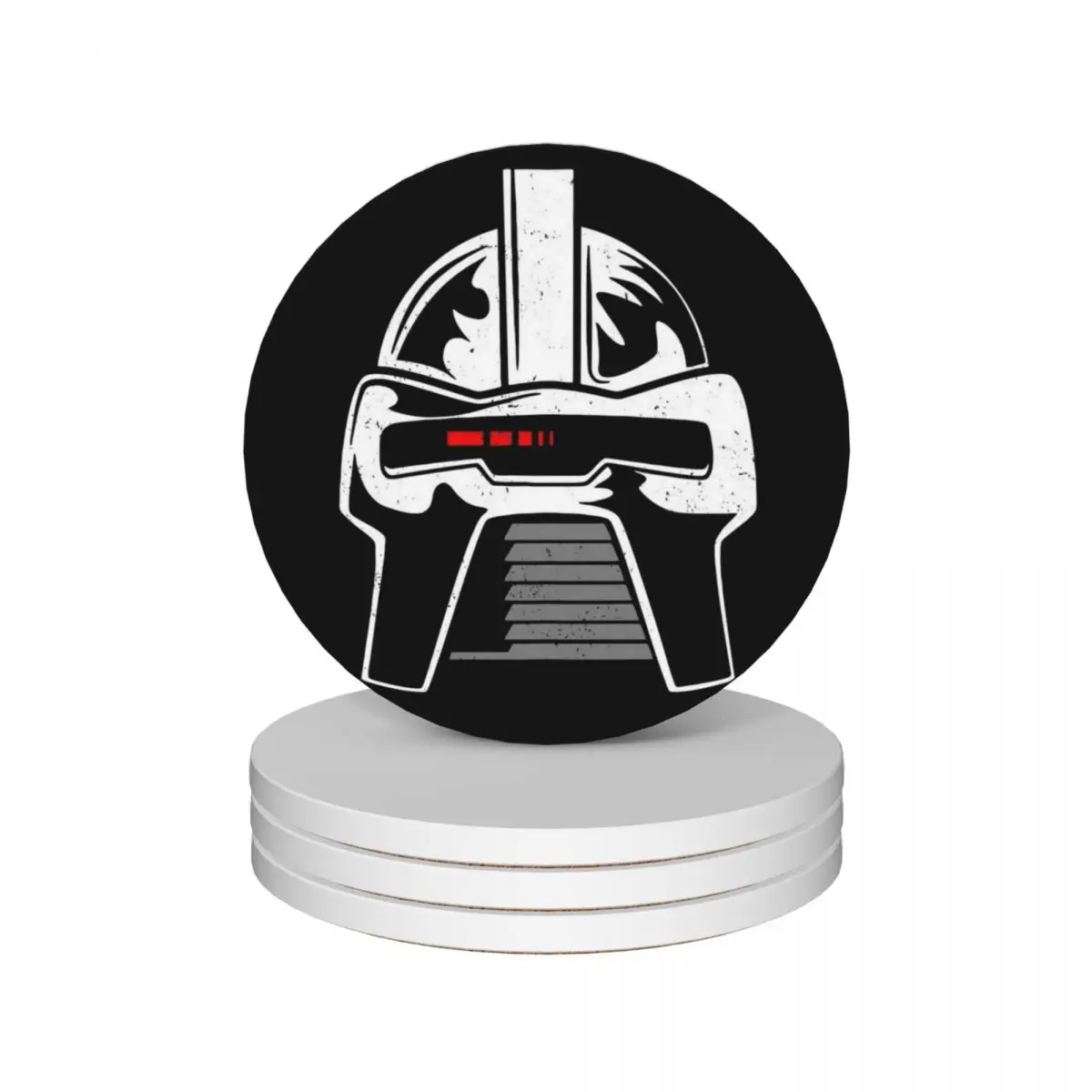 

Cylon - Battlestar Galactica Ceramic Coasters (Set of 4) Cup for tea white kawaii for drinks aesthetic Coasters